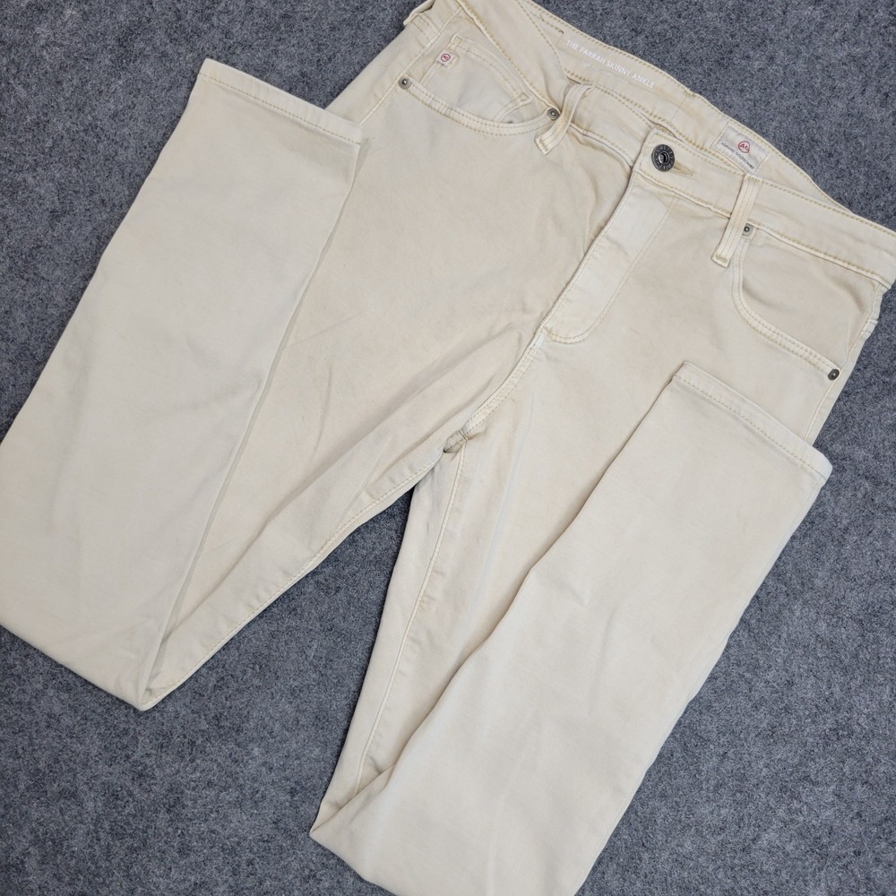 AG Adriano Goldschmied  Jeans Womens 27R Khaki Ankle Preppy Skinny The Farrah